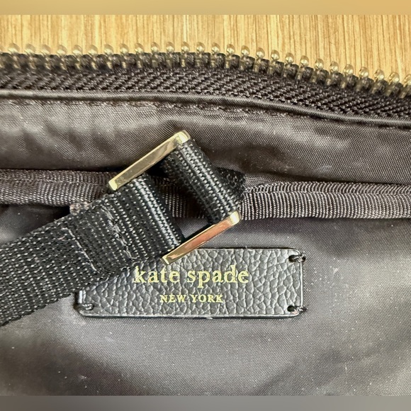 Kate Spade New York Down Dusk Buds Ditsy Nylon Travel Cosmetic Case Navy Pink - Picture 7 of 7